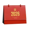 Zhouzhou Calendar 2026 Desk Calendar New Style Leather Stand Business Calendar Self-discipline Check-in Office Plan This advertisement customization Item Picture